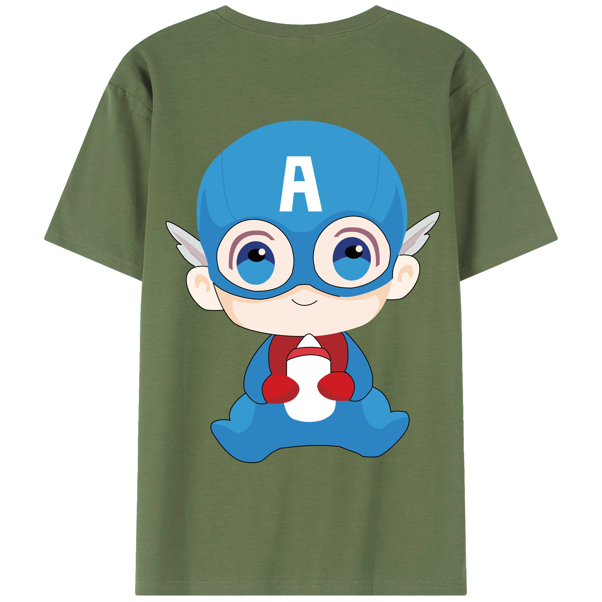 （画像用） アベンジャーズ The Avengers 綿100％ メンズ半袖Tシャツ（バックプリント） 通気性